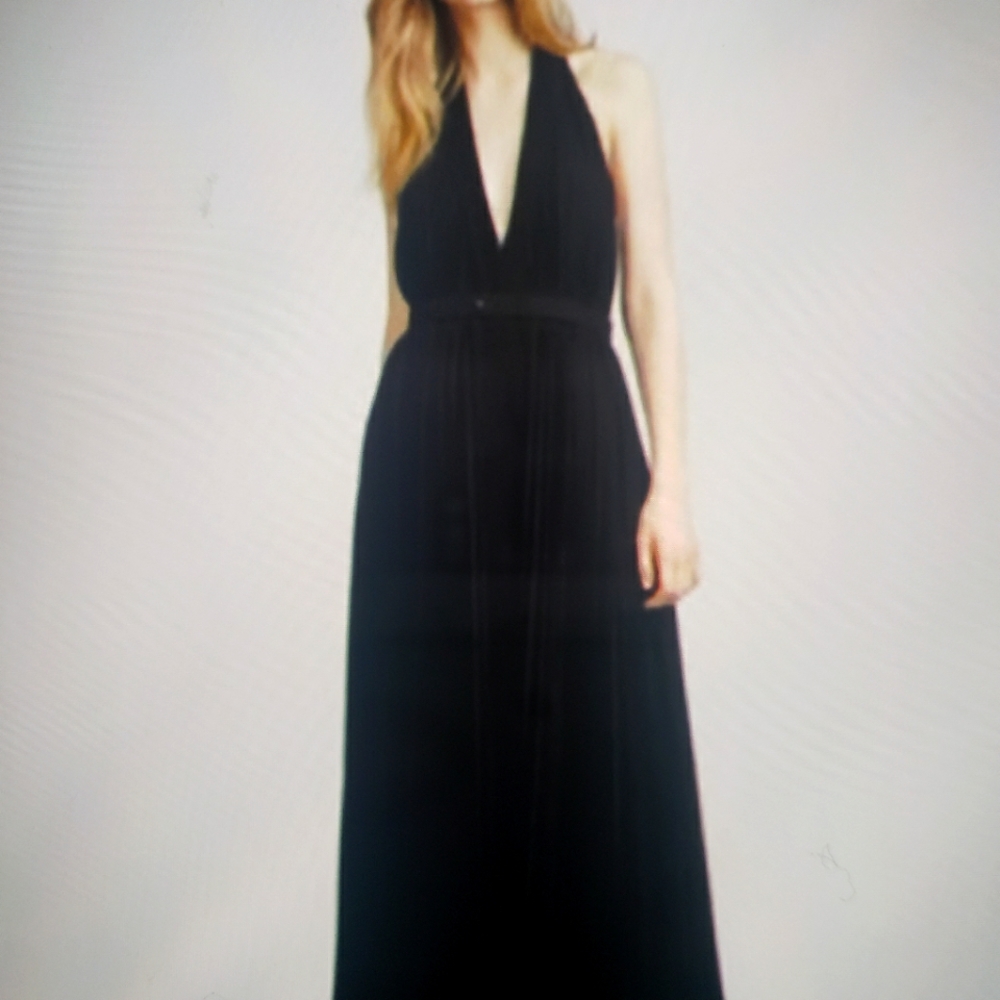 HALSTON HERITAGE DARK Blue dress / gown for prom, wedding, formal party.  Size 6